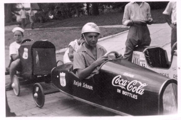 Ralph Schnur in his derby car